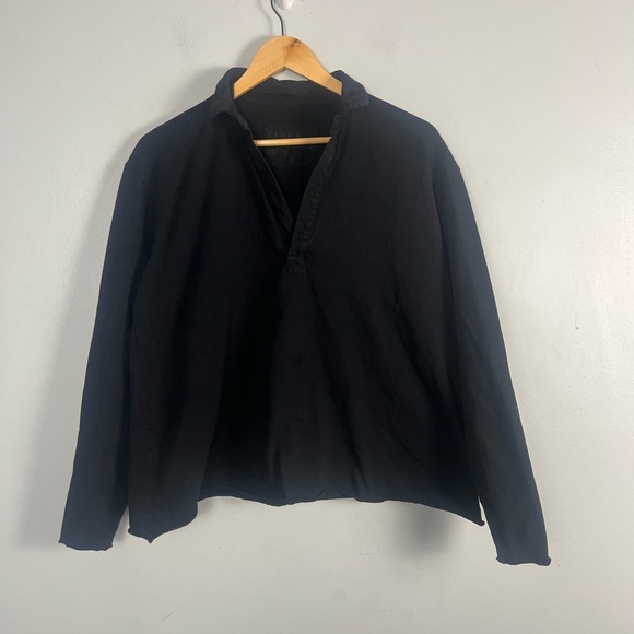 Frank & Eileen - PATRICK Popover Henley in black size medium flaw - Picture 2 of 8